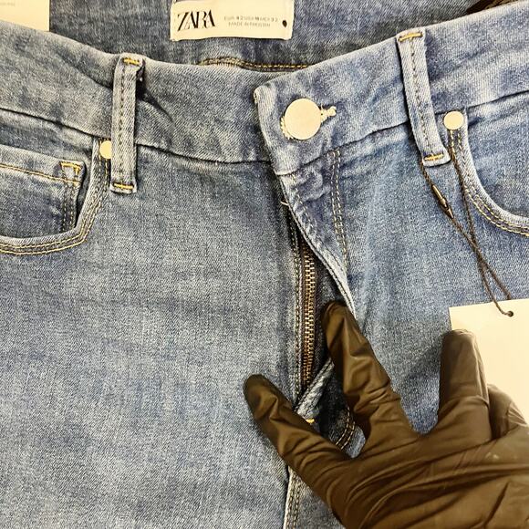 NWT Zara The Contour Bootcut Jeans Mid Wash Blue Size 10 - Picture 6 of 7